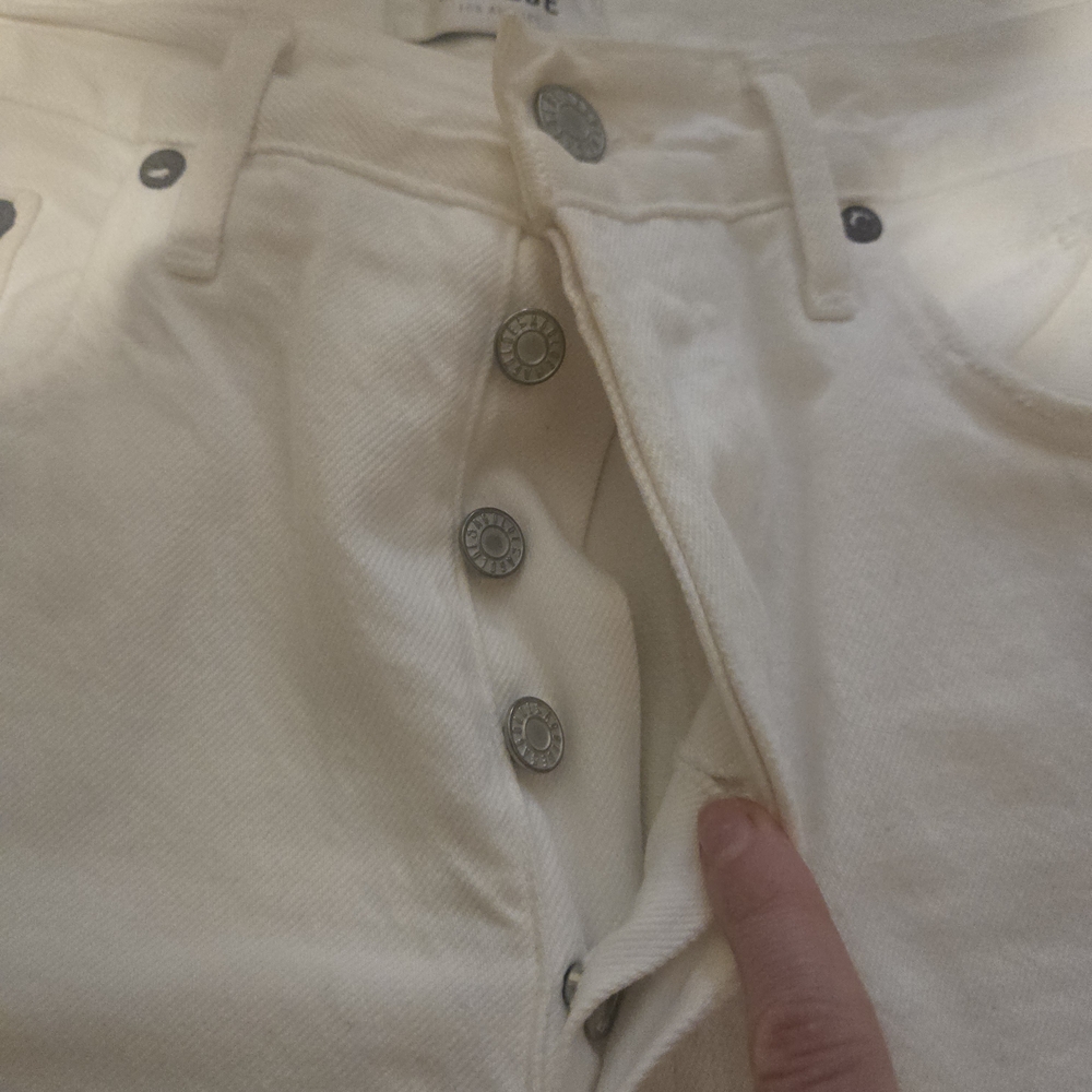 Agolde White Distressed Women's Jeans - Picture 6 of 7